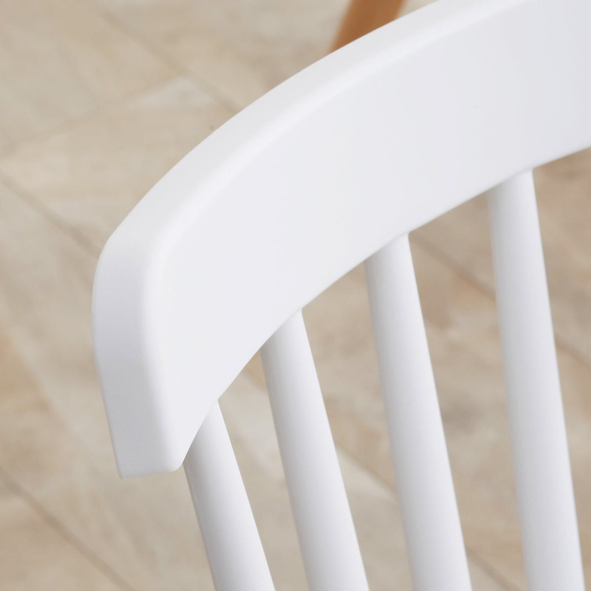 Lot de 4 chaises style scandinave dossier haut assise en polypropylène pieds en hêtre 48 x 52,5 x 83 cm blanc