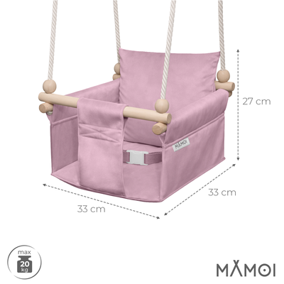 MAMOI® Huśtawka SCANDI dla dzieci – zestaw z elementami montażowymi