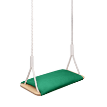 MAMOI® Altalena in legno con cuscino in velluto