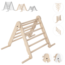 MAMOI® Triangle descalade interieur pour enfant, Mur escalade intérieur en bois pour bebe à partir de 1/2/3 an, Motricité libre montessori