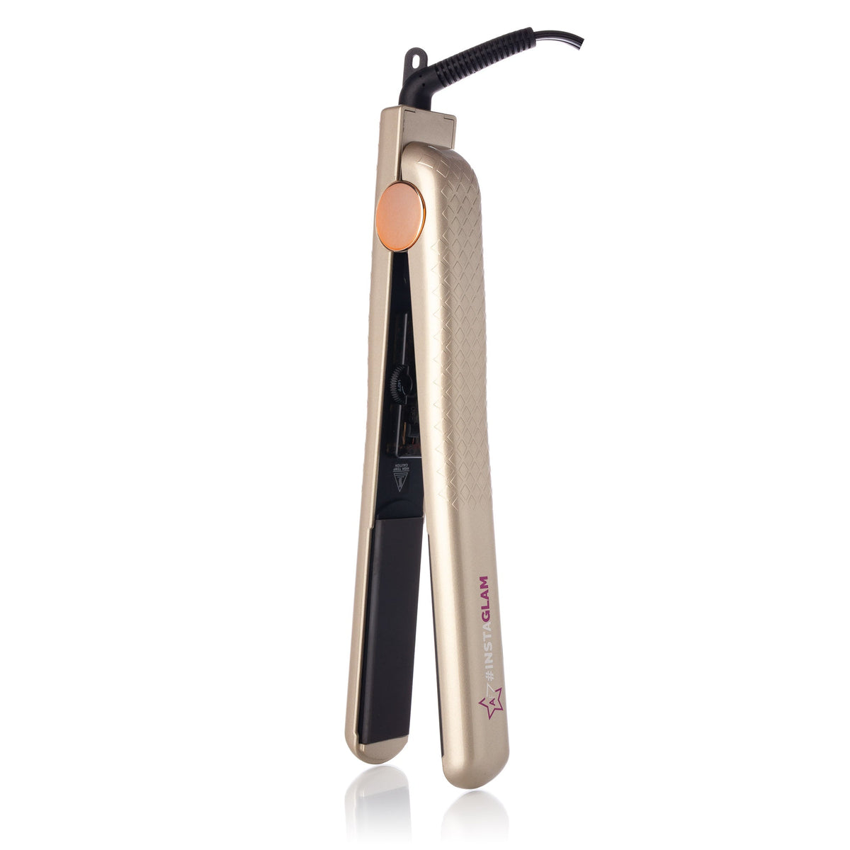 Instaglam 1.25" Flat Iron with Rose Gold Accents
