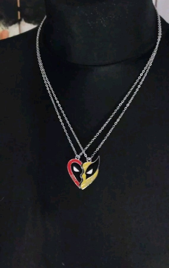 Deadpool Wolverine Friendship Necklace Deadpool Side Deadpool