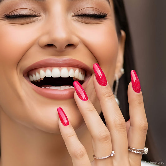 Gel Polish – Sparkly Neon Pink – DN193 – 7ml – HEMA Free