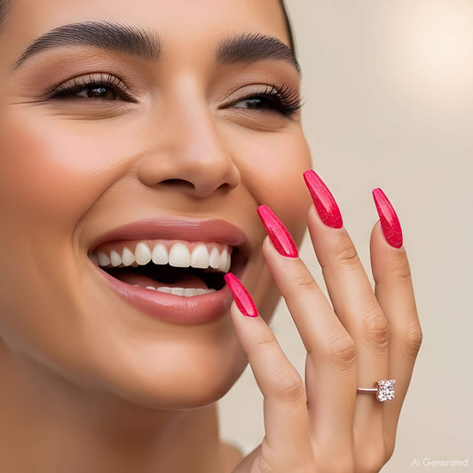 Gel Polish – Sparkly Neon Pink – DN193 – 7ml – HEMA Free