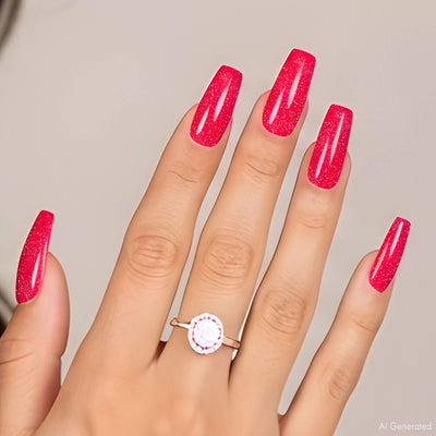 Gel Polish – Sparkly Neon Pink – DN193 – 7ml – HEMA Free