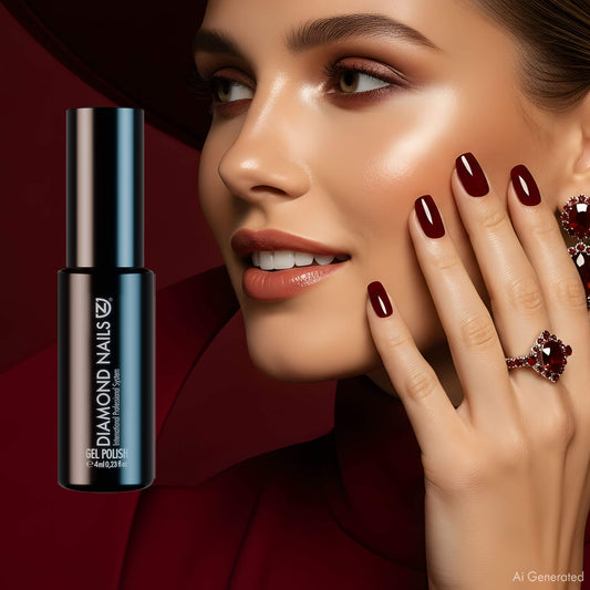 Gel Polish – Deep Burgundy – DN201 – 4ml – HEMA Free