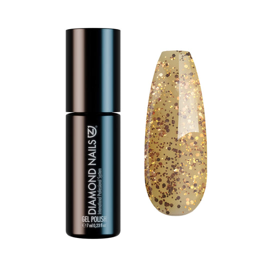 Gel Polish – Glitter Gold – DN226 – 7ml – HEMA Free