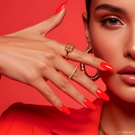 Gel Polish – Glittering Orange Pink – DN192 – 4ml – HEMA Free