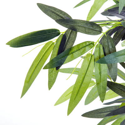 Bambou Artificiel XXL 1,80H m arbre artificiel Feuilles denses réalistes Pot Inclus Noir Vert