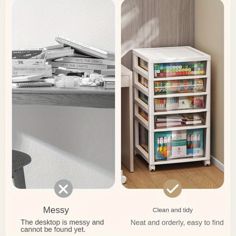 Waterproof Under-Desk Storage Cabinet – 5 Drawers LPT