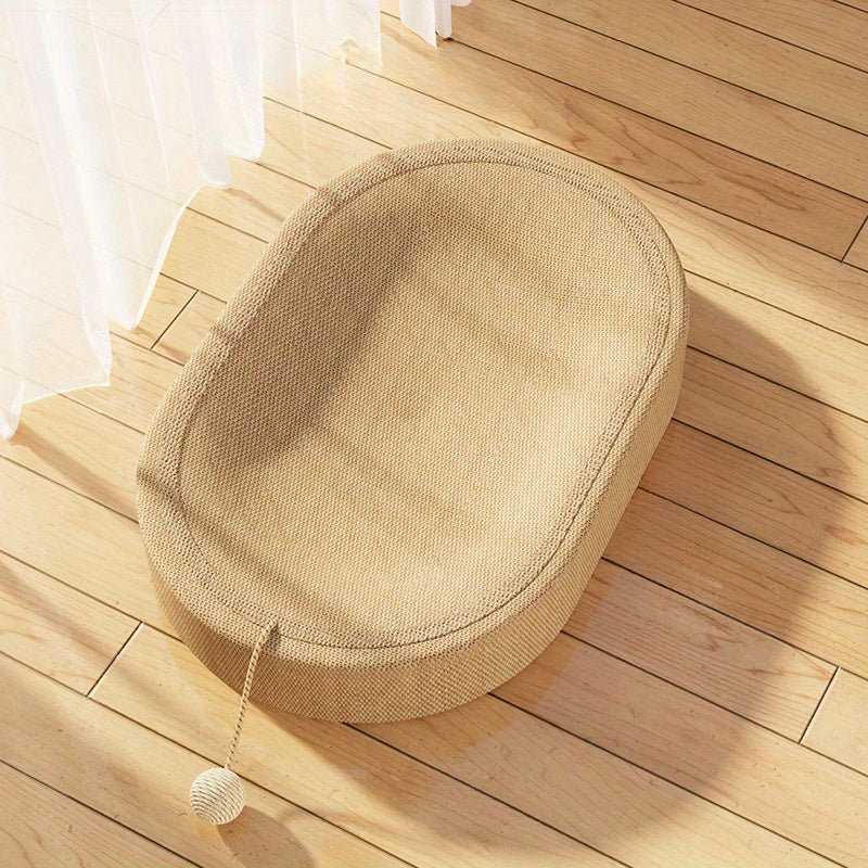 Ivory Cat Scratching Board and Bed Combo