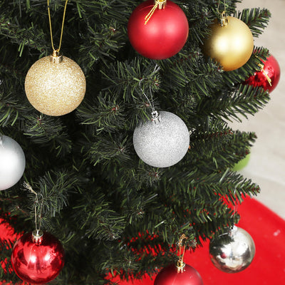 Sapin de Noël artificiel, arbre de Noël, base en acier, 390 branches épines, décoration de Noël, Ø 55 x 195H cm, vert