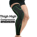 2Pcs Full Length Knee Support Compression Sleeve Xl Green LPO