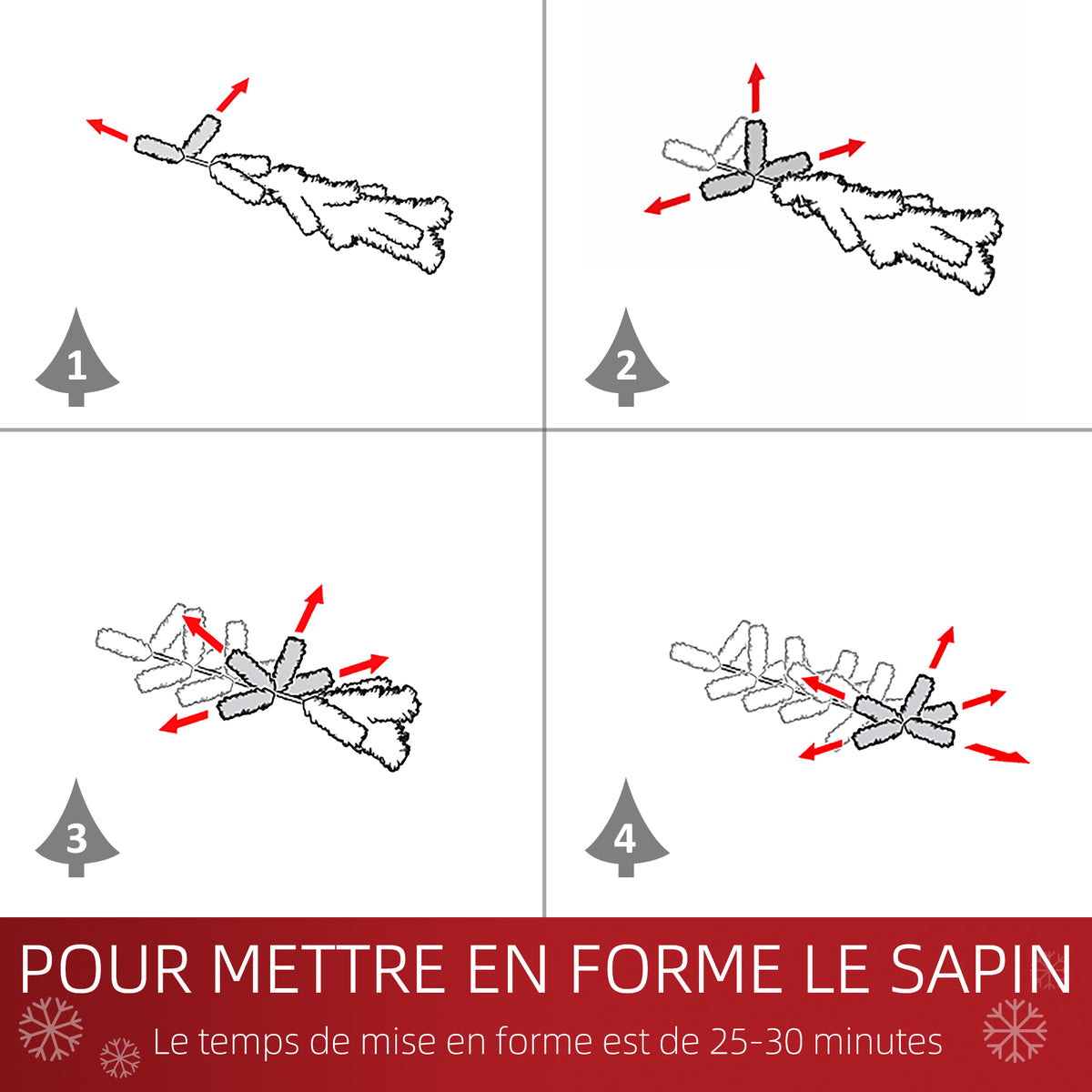 Sapin de Noël artificiel 180 cm, arbre de Noël slim avec 380 pointes de branche, support en métal pliable, vert