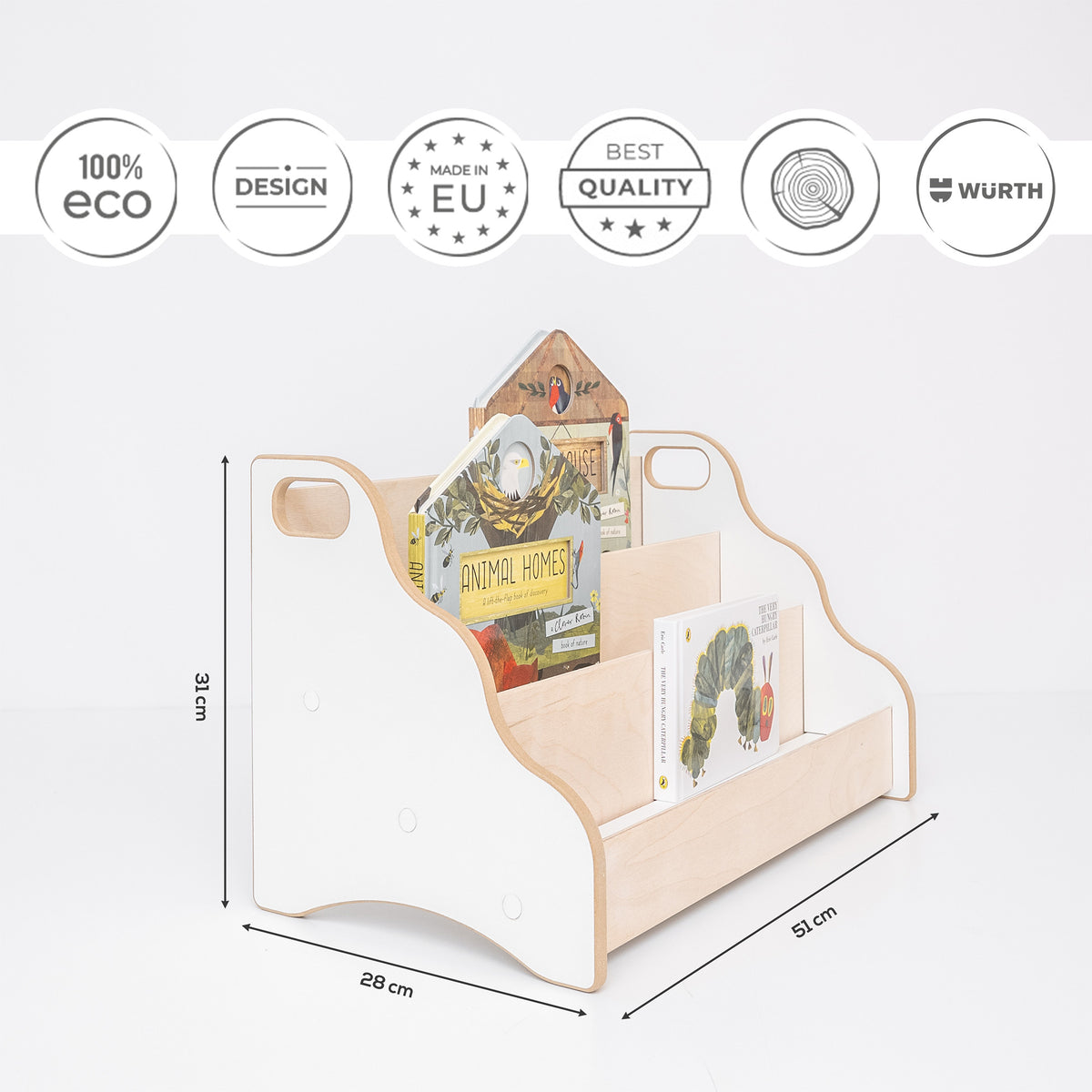 MAMOI® Bibliothèque pour livres pour la chambre d’enfant