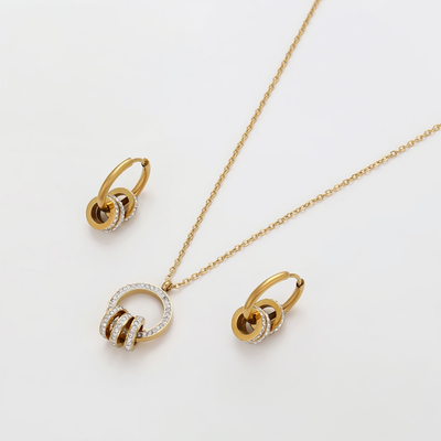 KAISA Jewelry Set Plaquée Or 14K