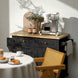 Desserte ilôt de cuisine multi rangements 2 tiroirs 2 placard 2 portes avec étagère range-bouteille Aosom