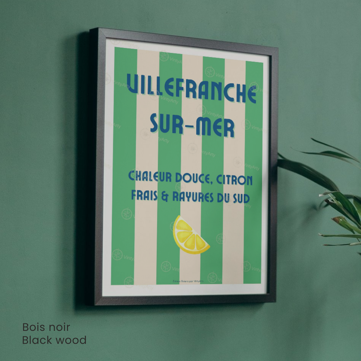 Affiche Villefranche-sur-Mer | Impression de voyage France | Affiche Côte d'Azur