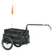Remorque à vélo avec coffre de rangement amovible et pliable de 65L, réflecteurs de sécurité, charge max. 40KG, noir Aosom