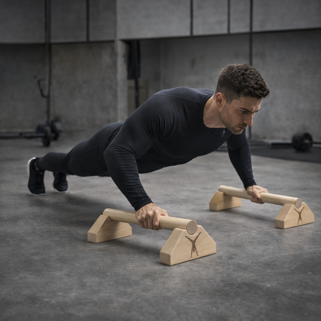 MAMOI® Parallette per esercizi, calisthenics, supporti per flessioni, fitness, parallele da allenamento, stabili antiscivolo, attrezzatura per esercizi a casa e in palestra, allenamento di forza, parallele ginniche