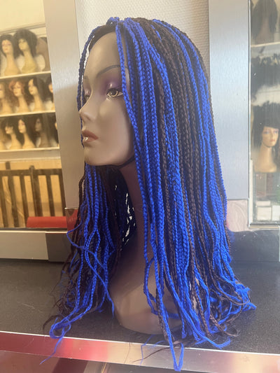 Perruque tressée bleu - Azulée