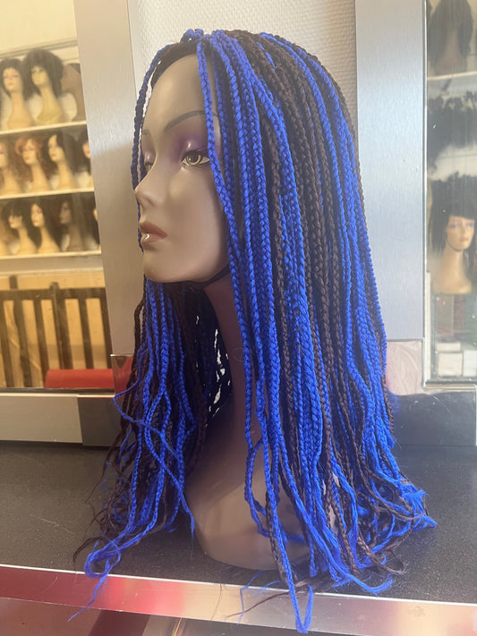 Perruque tressée bleu - Azulée