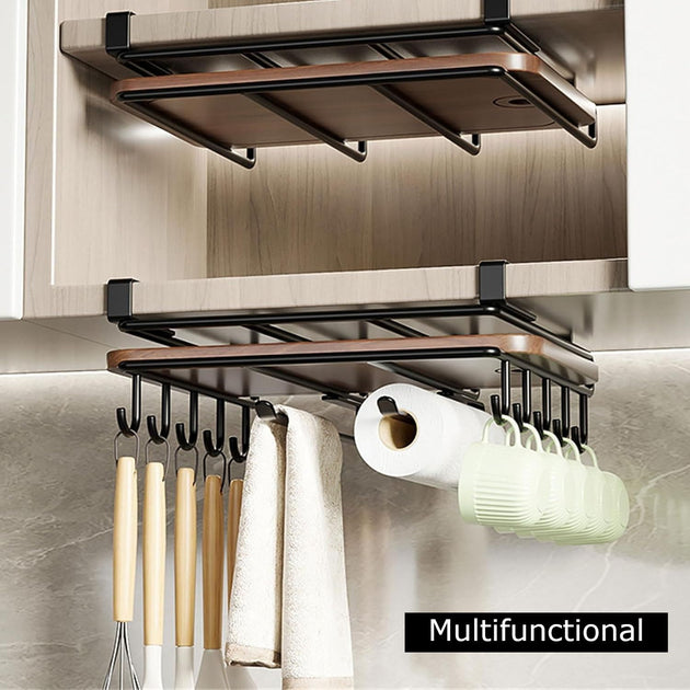 Multifunctional Under Cabinet Cutting Board Holder Rack CARLA HOME