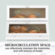 Double Layer Bamboo Bread Box with Clear Window for Kitchen - White CARLA HOME