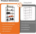 5 Tier Adjustable Metal Storage Shelves Wire Rack Organizer CARLA HOME
