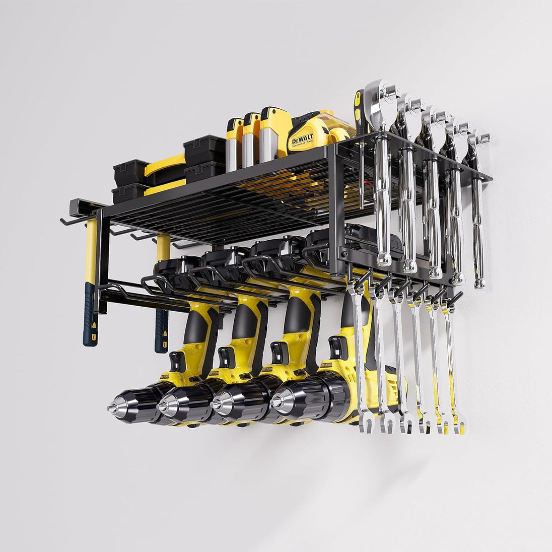 2-Tier Power Tool Rack Organizer Wall Mount CARLA HOME
