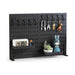 2-Pack Desk Pegboard Organiser Kit with Hooks, Tray & Mount - Black CARLA HOME