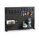2-Pack Desk Pegboard Organiser Kit with Hooks, Tray & Mount - Black CARLA HOME