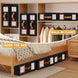 Bed Sheet Organizer Set of 8 with Handle & Window - Black CARLA HOME