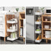 4-Tier Slim Storage Cart Organizer Trolley with Wheels for Kitchen CARLA HOME