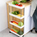 4-Tier Slim Storage Cart Organizer Trolley with Wheels for Kitchen CARLA HOME
