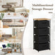 4 Drawer Fabric Storage Dresser - Steel Frame - Rustic CARLA HOME