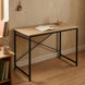 Office Desk Computer Table Metal Frame Oak 120cm CARLA HOME