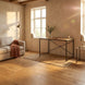 Office Desk Computer Table Metal Frame Oak 120cm CARLA HOME