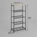 5-Tier Shoe Rack with Metal Mesh Shelves for Entryway CARLA HOME