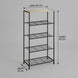 5-Tier Shoe Rack with Metal Mesh Shelves for Entryway CARLA HOME