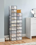 18 Pack Clear Stackable Shoe Storage Boxes - Black CARLA HOME