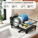 Dish Drying Rack with Drainboard and Utensil Holder - Black CARLA HOME