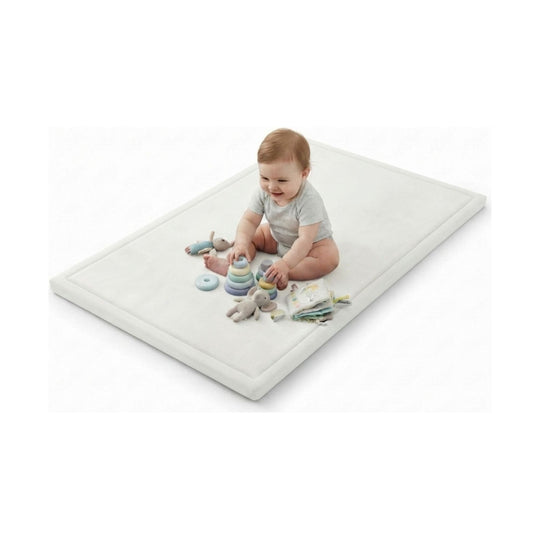 Baby Play Mat Thick Foam Crawling Mat for Infants - 200x150cm - White CARLA HOME