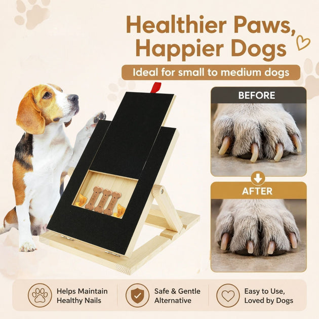 Dog Nail Scratch Board with Snack Box, Height Adjustable Puppy Nail CARLA HOME