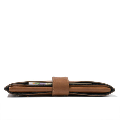 Leather Sleeve for MacBook with zipper pocket