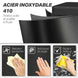 Poubelle de Cuisine 20L en Acier Inoxydable, Couvercle à Fermeture Douce, Compacte avec Seau Intérieur Amovible, Noir Aosom