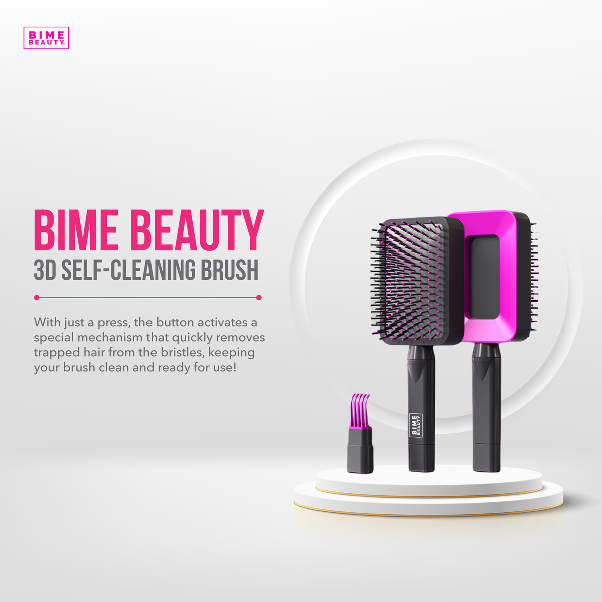 Bime Beauty 3D Detangling Comb Complete Color Trio