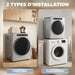 Sèche linge à évacuation, sèche-linge électrique 1000 W 3 Kg, 6 modes de séchage, minuterie, acier inoxydable, argent Aosom