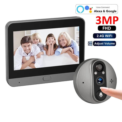 NNEOBA WiFi Smart Peephole Camera Doorbell