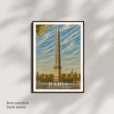 Affiche Paris | Poster Place de la Concorde | Affiche France